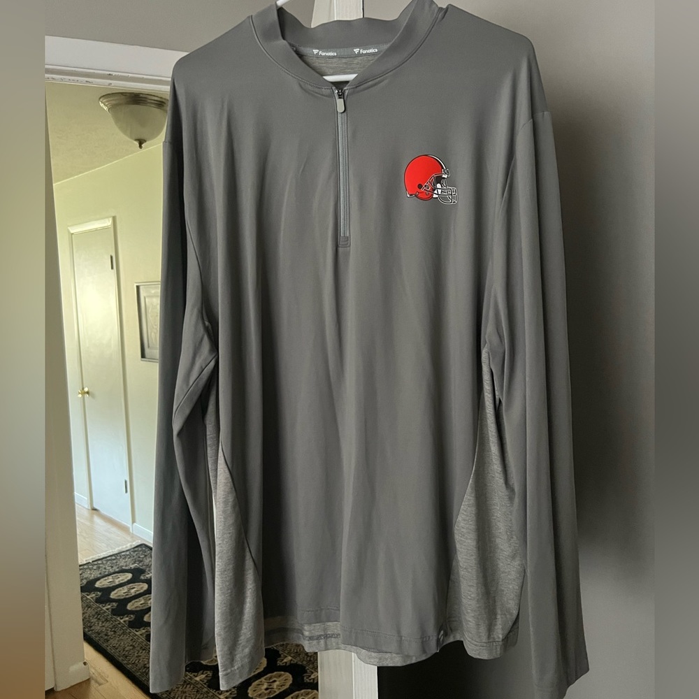 Cleveland Browns quarter zip jacket.